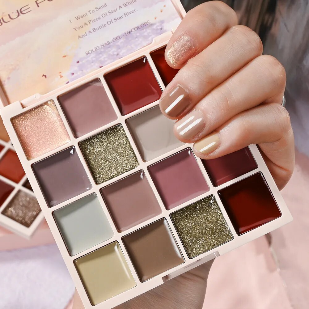 16 Colors Glitter UV Gel Polish Palette - ITurn Heads