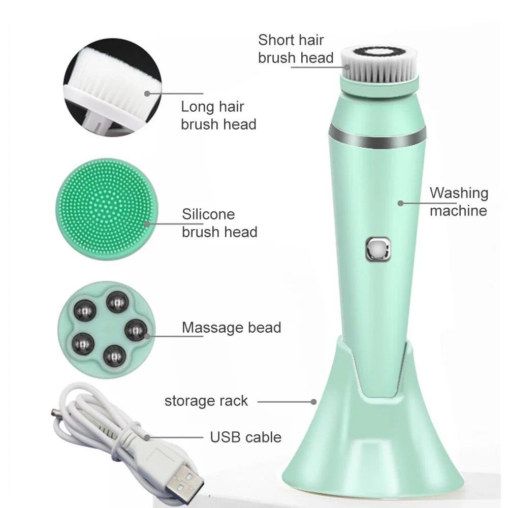 4in1 Electric Face Cleansing Brush - ITurn Heads